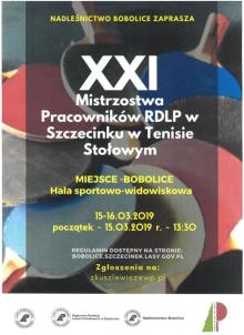 XXI Mistrzostwa Pracowników RDLP w Szczecinku w Tenisie Stołowym